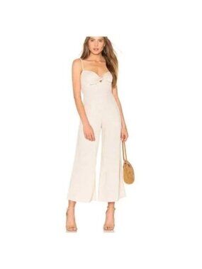 Faithfull The Brand Presley Bone Tie-Front Jumpsuit